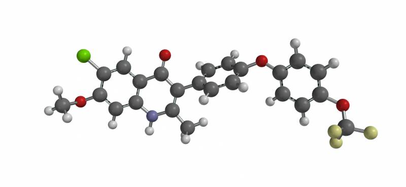Estructura molecular del nuevo medicamento ELQ-300. / Michael Riscoe