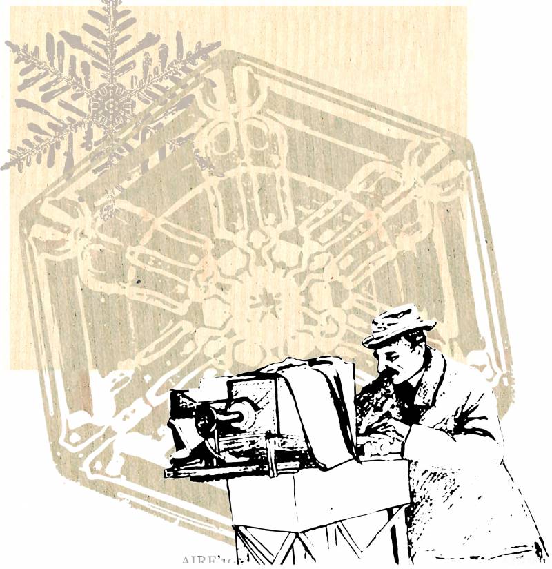 El 15 de enero de 1885, Wilson Bentley toma la primera fotografía microscópica de un cristal de nieve