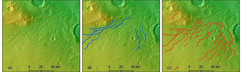 Generan un mapa nuevo de los valles de Marte