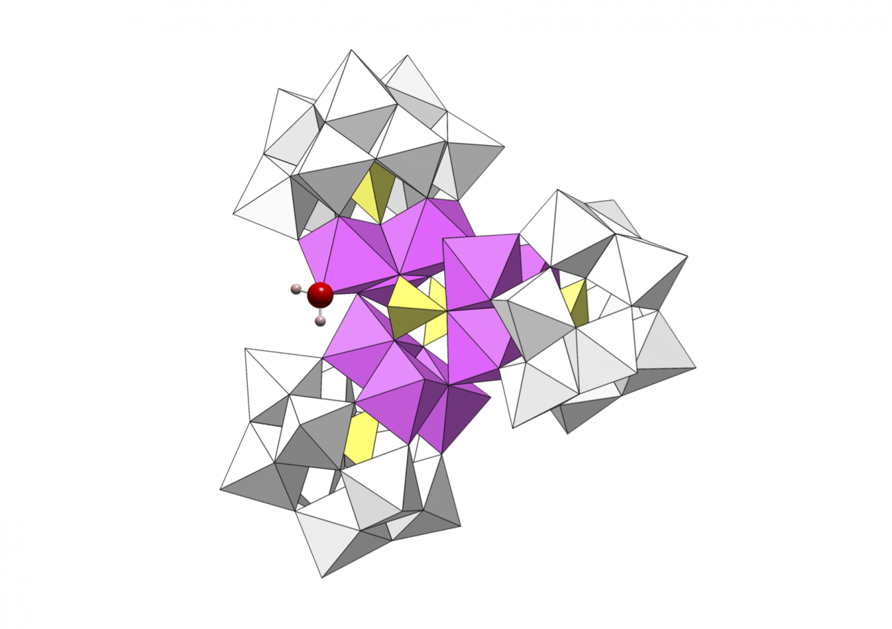 Estructura del nuevo catalizador, un 'polioxometalato' de cobalto y wolframio