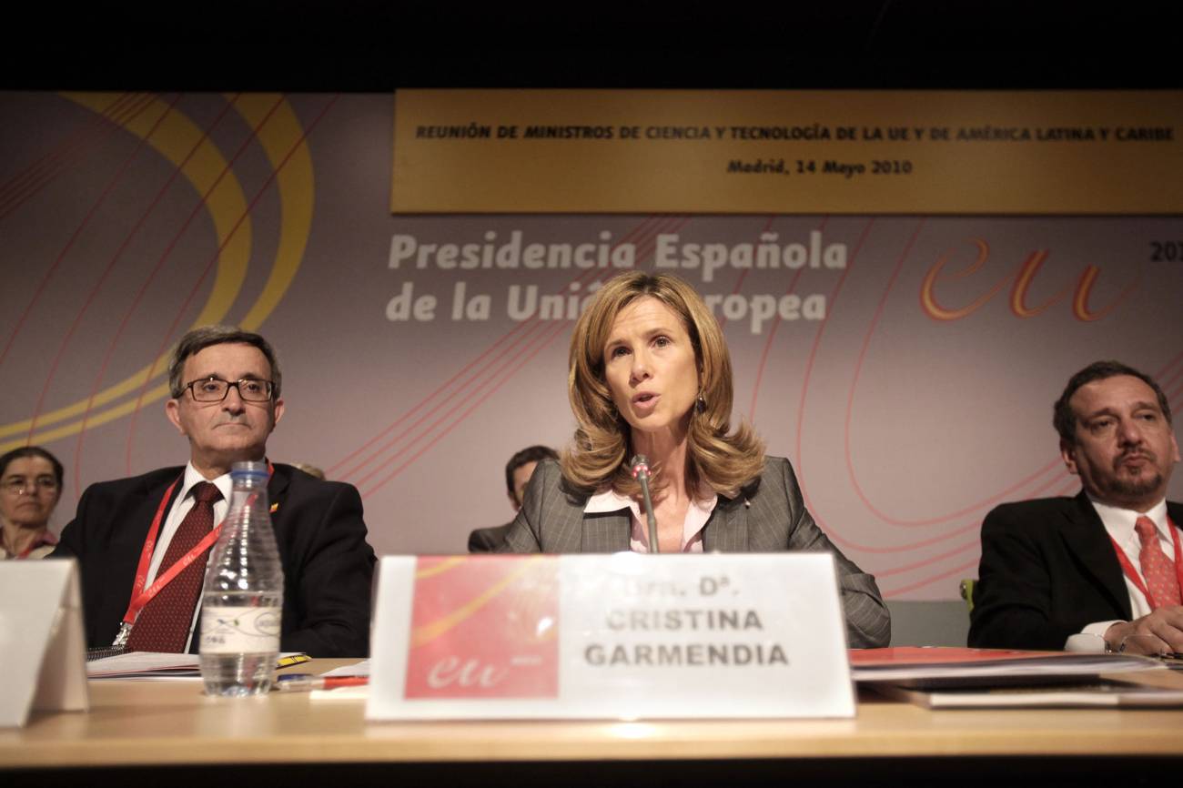 Cristina Garmendia durante la clausura de la III Cumbre Empresarial Unión Europea- América Latina y Caribe. 