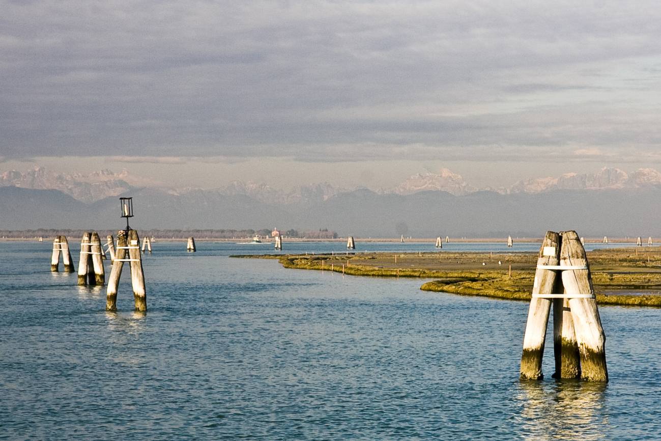Alrededores de la ciudad de Venecia. El norte del Adriático es una zona vulnerable al cambio climático por la subida del nivel del mar.