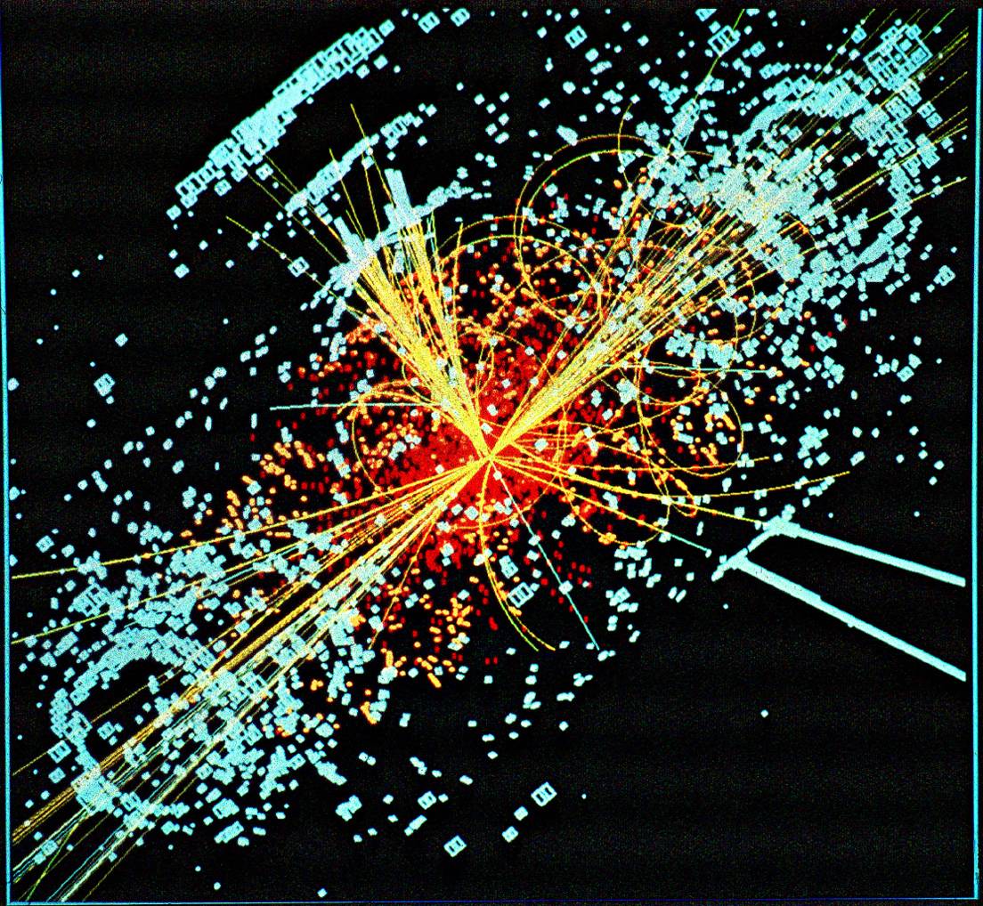 Simulación de la desintegración de un bosón de Higgs. Imagen: CERN/CMS.