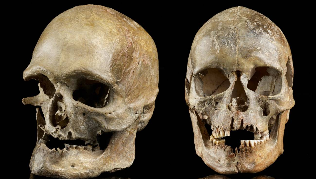 Dos cráneos masculino y femenino enterrado en el oeste de Alemania hace 14.000 años