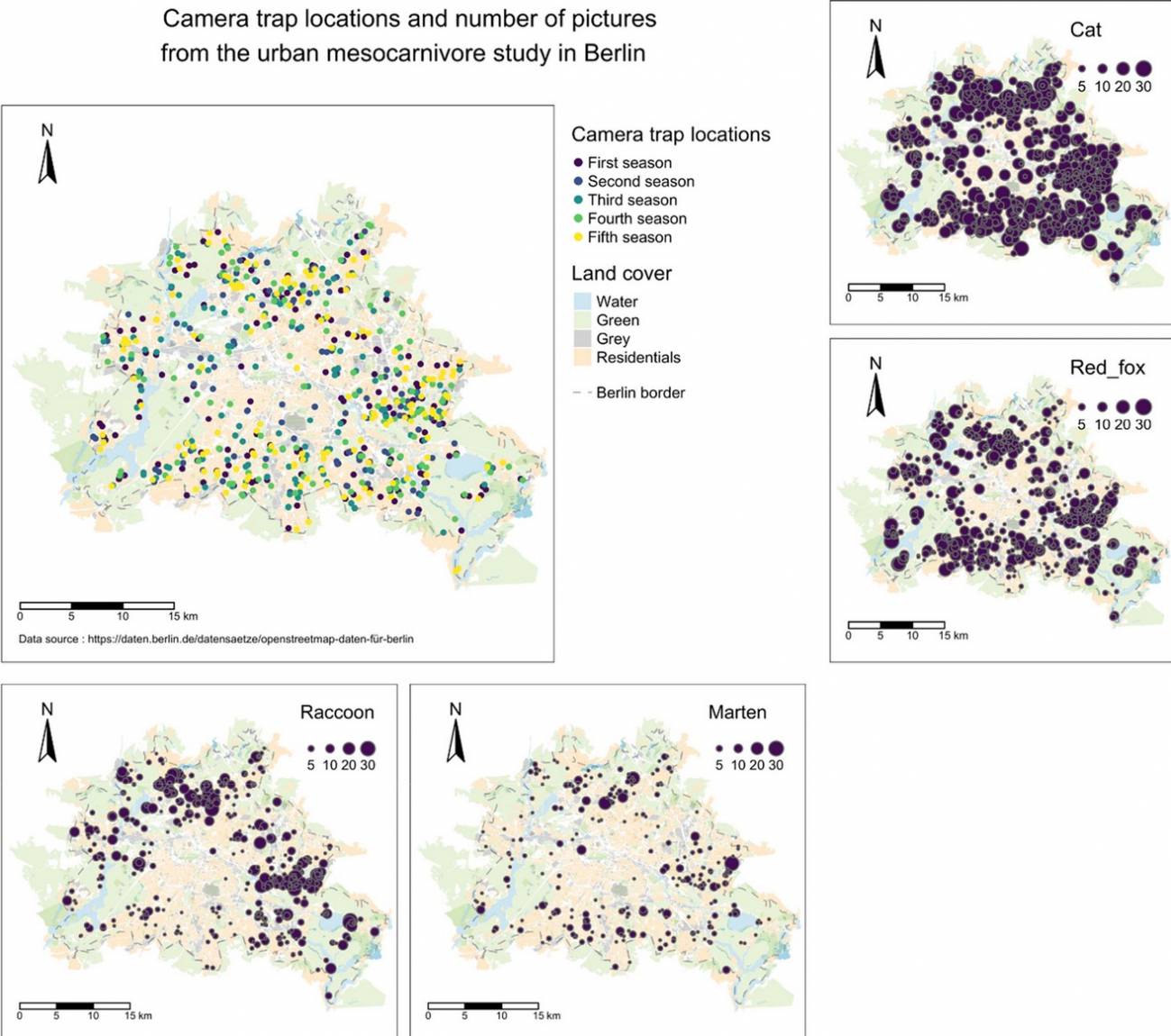 Mapa racoons - Como se relacionan los animales salvajes de la ciudad sin humanos