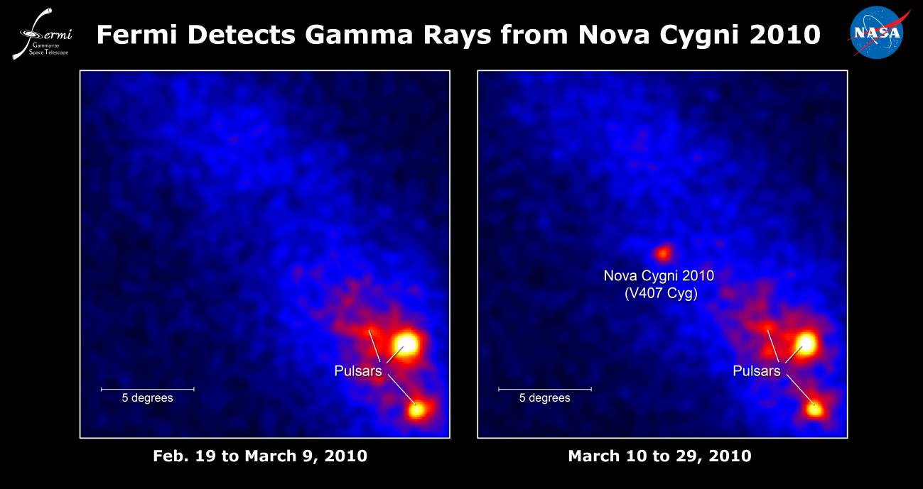 Detectan rayos gamma en una explosión nova