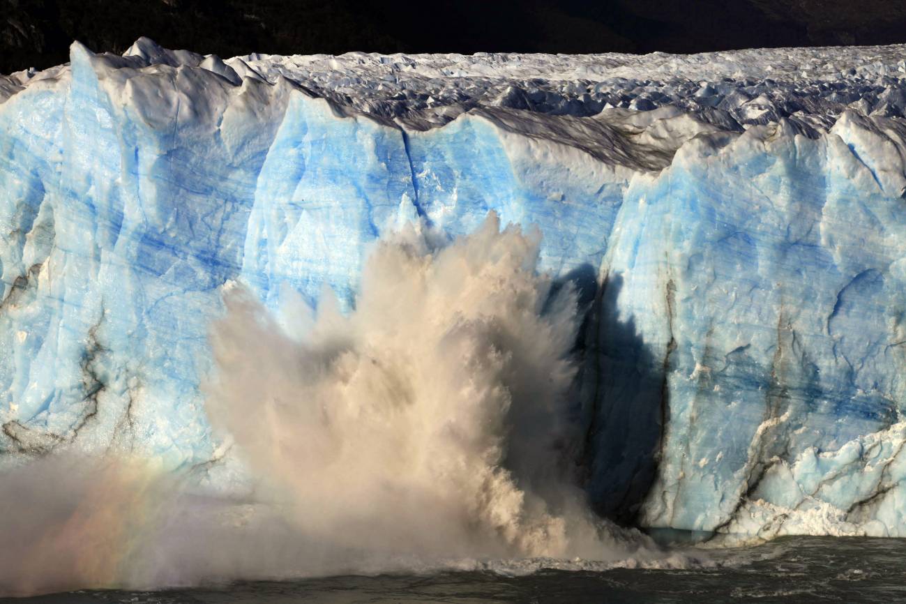 Vista del glaciar Perito Moreno, en el Parque Nacional Los Glaciares, en el sur de Argentina.
