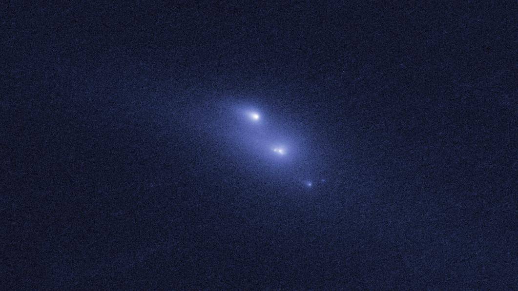 Captura de la desintegración del asteroide. /ESA