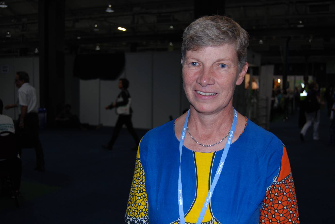 Mary Scholes en la COP17 en Durban