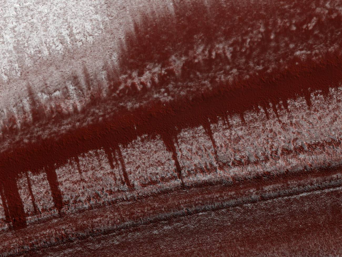 Fotografían las capas del Polo Norte marciano