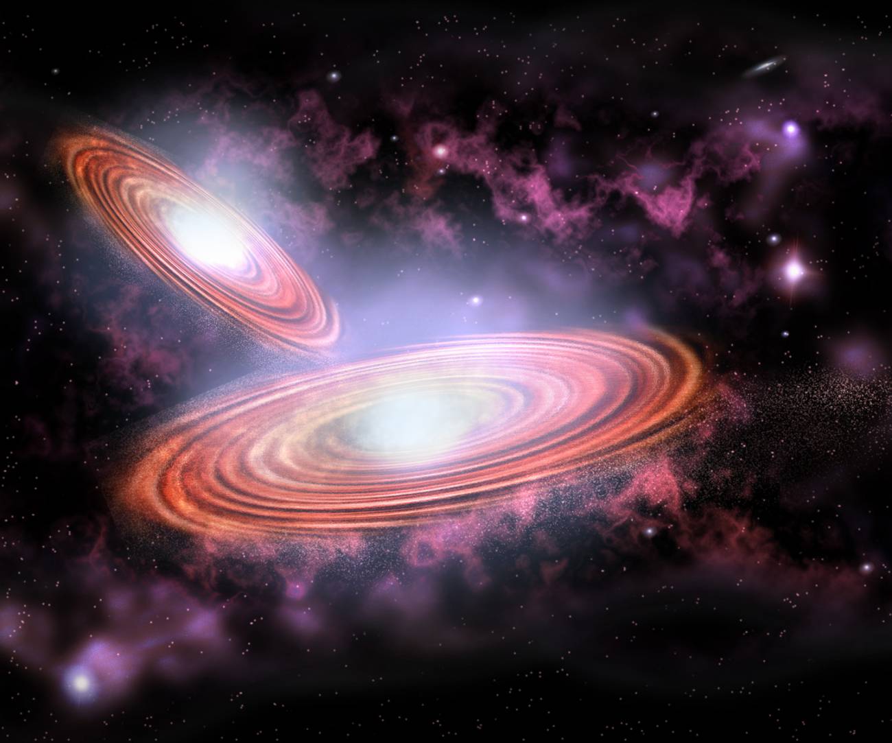 Descubren un sistema de agujeros negros binarios