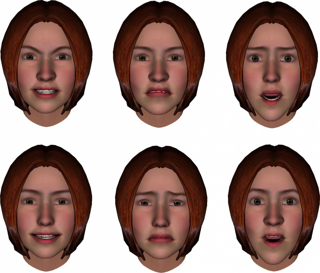 caras virtuales con emociones