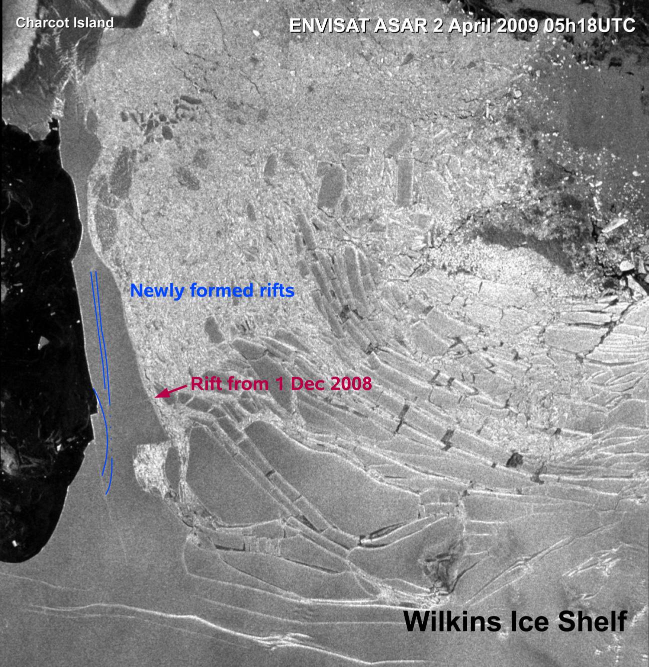Se rompe el puente de hielo que unía a la plataforma Wilkins con la Antártida