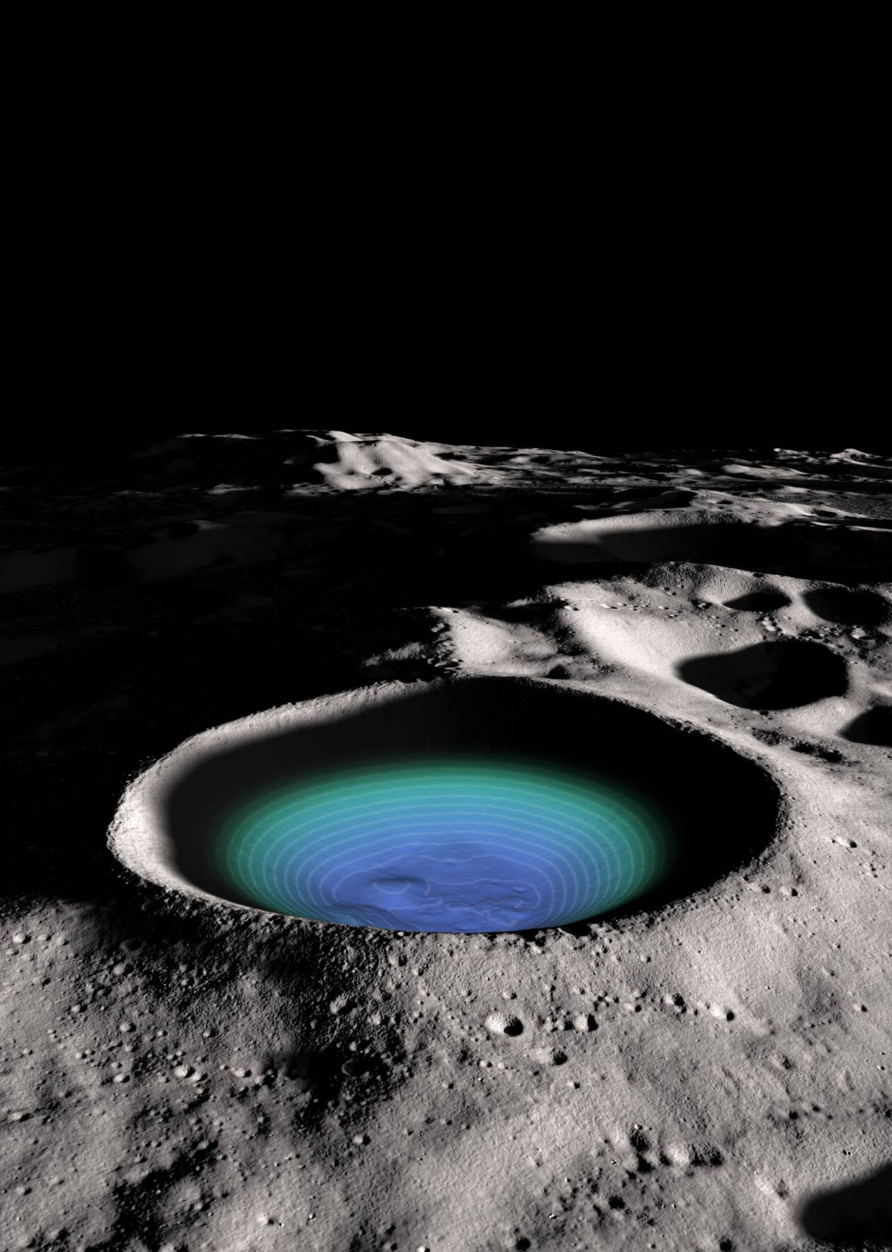 Cráter lunar Shackleton.