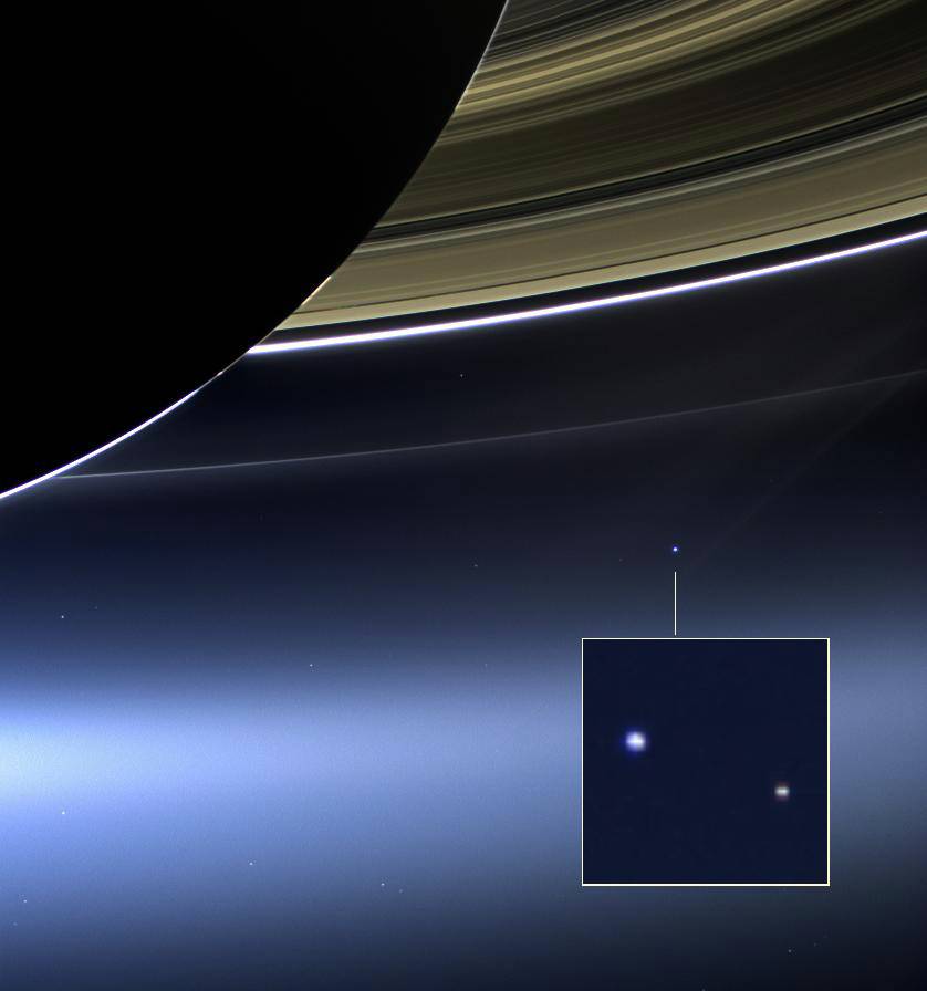 La Tierra vista desde Saturno