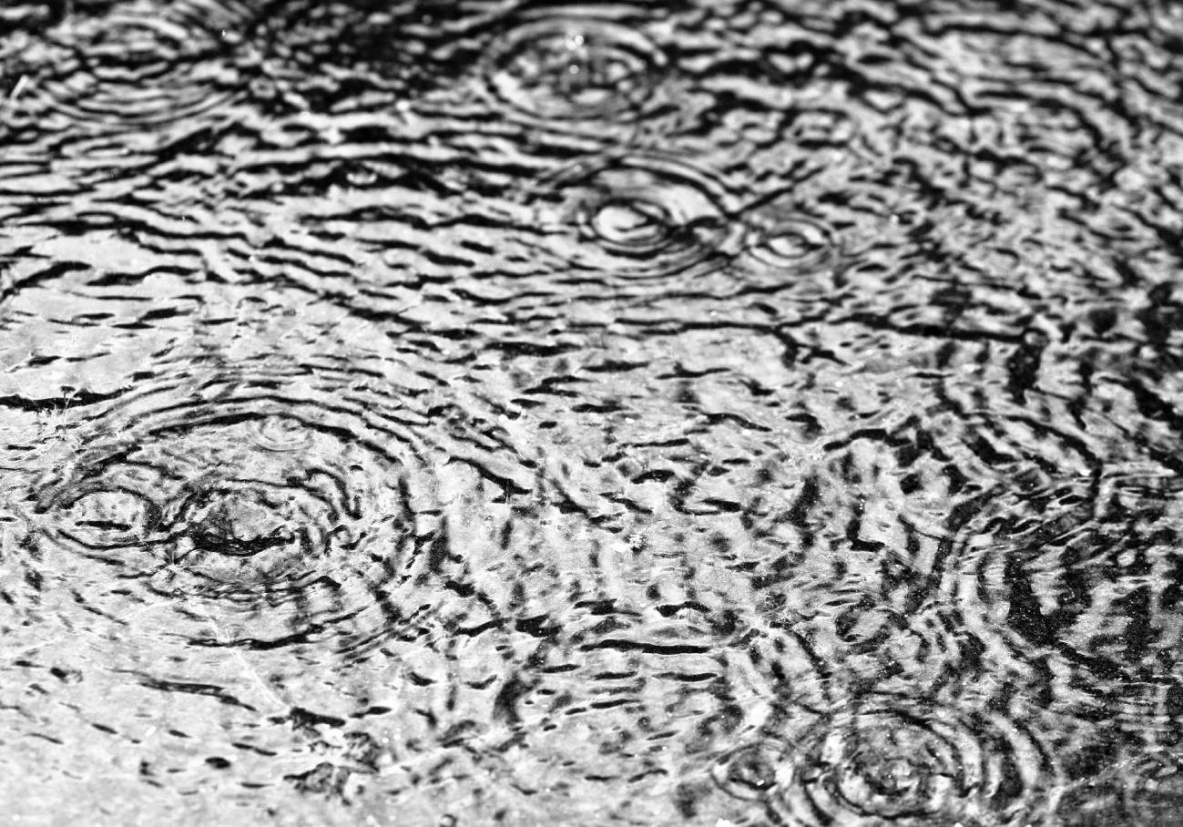 Gotas de lluvia. Imagen: Robin Ducker  