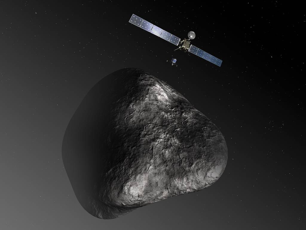 Rosetta y el módulo Philae hacia el cometa. / ESA–C. Carreau/ATG medialab