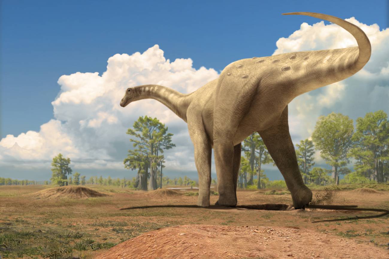 Reconstrucción de un dinosaurio del Prepirineo catalán, hace unos 70 millones de años