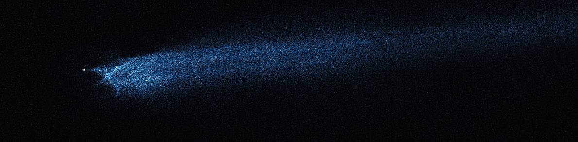 Observan los restos de un choque de asteroides (I)