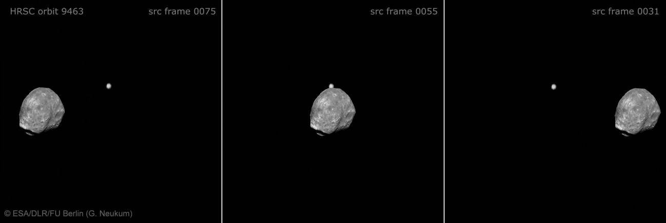 Alineación de Phobos y Júpiter. /ESA