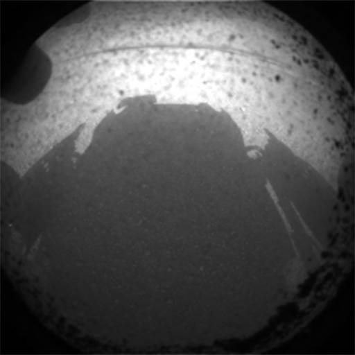 Primera imagen enviada por el Curiosity desde Marte. Imagen: NASA