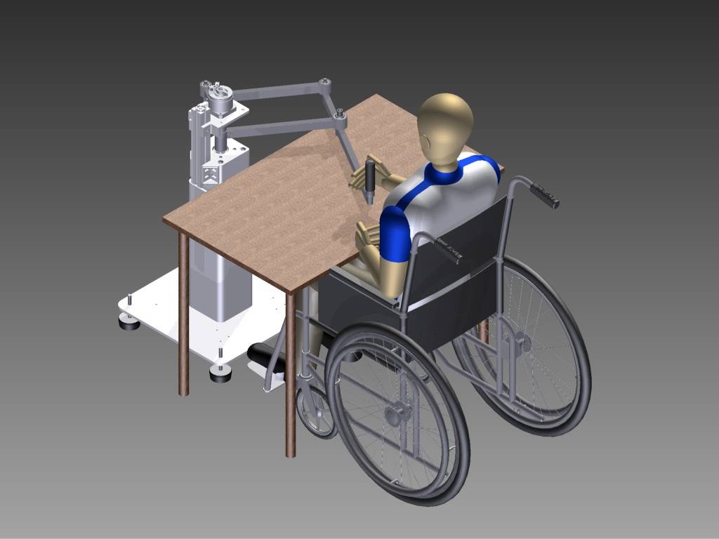 Simulación de un paciente en rehabilitación con uno de los robots. Imagen: Instead Technologies