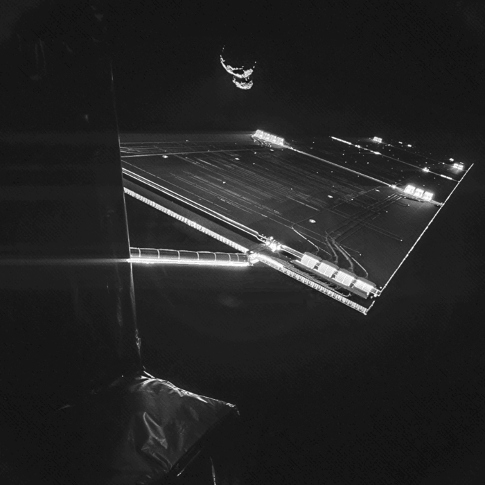 El 'selfie' de la sonda Rosetta, junto al cometa 67P/Churyumov-Gerasimenko. / ESA