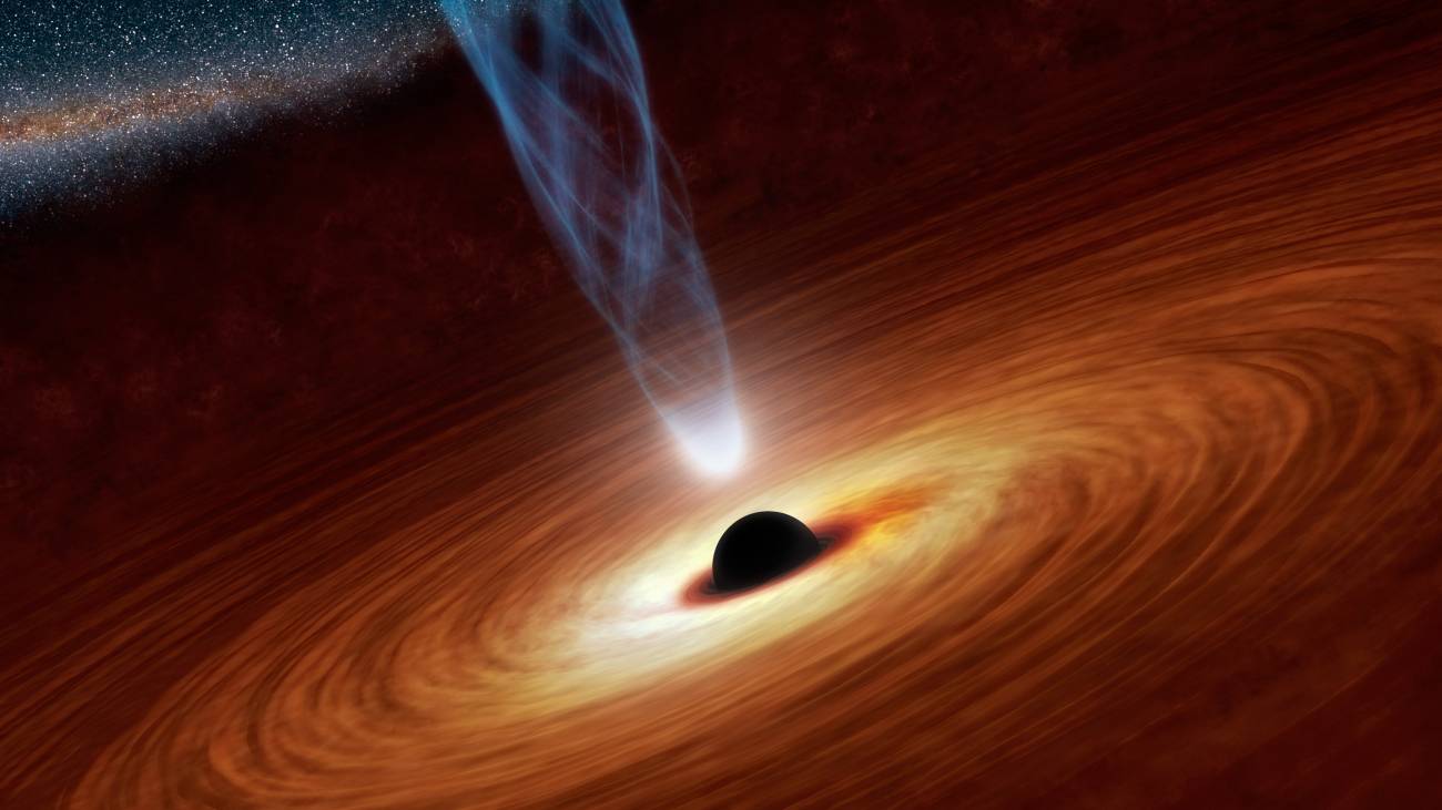 Representación artística del agujero negro supermasivo descubierto por la NASA. / NASA/JPL-Caltech