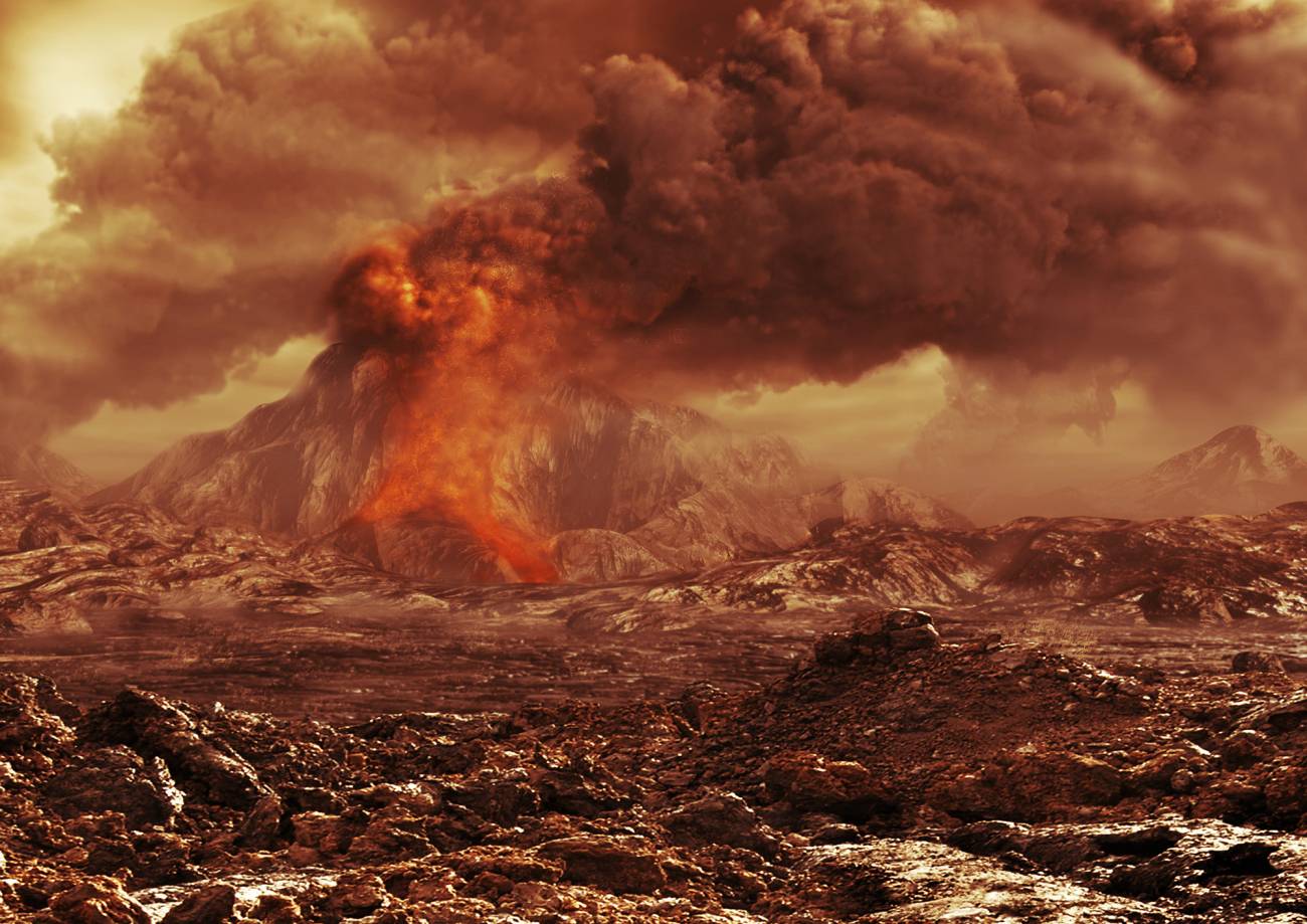 Impresión artística de un volcán activo en vENUS. iMAGEN: esa
