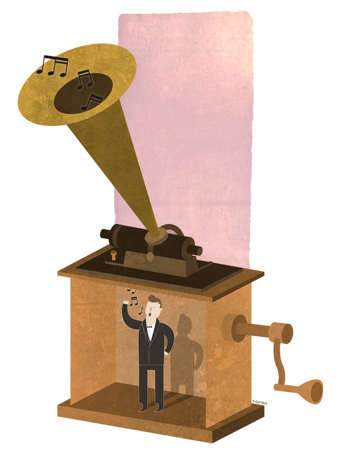 El 21 de noviembre de 1877 Thomas Edison terminó el primer fonógrafo de la historia