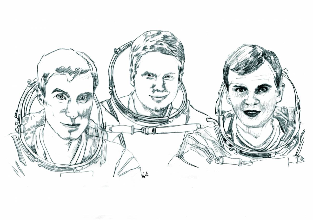 Hace diez años, la Estación Espacial Internacional recibía a sus primeros inquilinos: W. Shepherd (EE.UU.), S. Krikalev y Y. Gidzenko (Rusia)