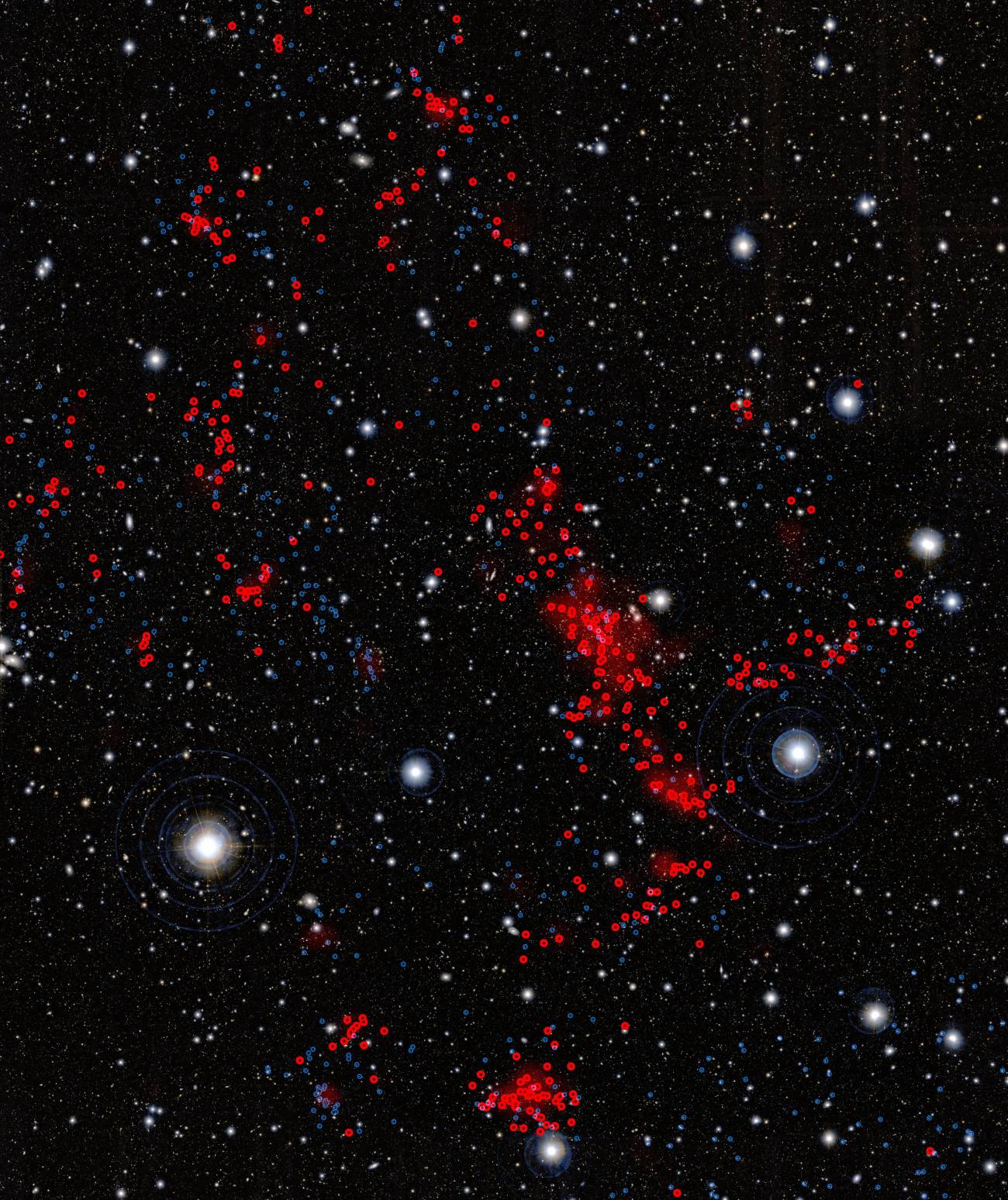 Desvelan un conjunto de galaxias a casi 7.000 millones de años luz de la Tierra