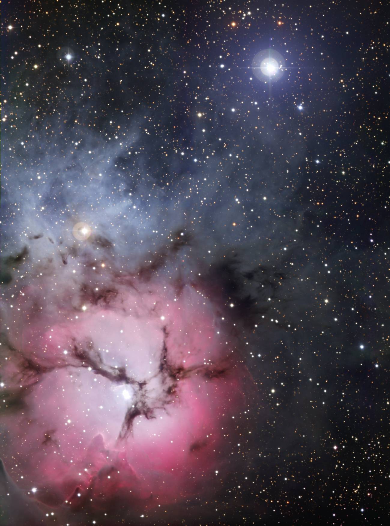 El espectáculo de la Nebulosa Trífida