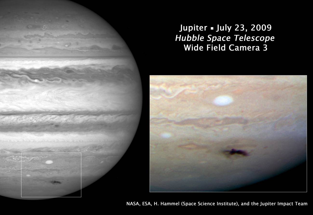 El Hubble sigue la evolución del impacto en Júpiter
