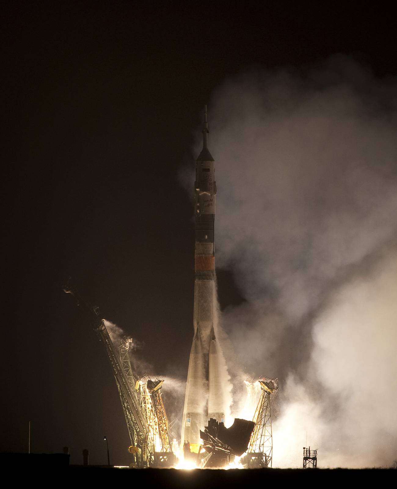 La nave tripulada Soyuz parte rumbo a la ISS