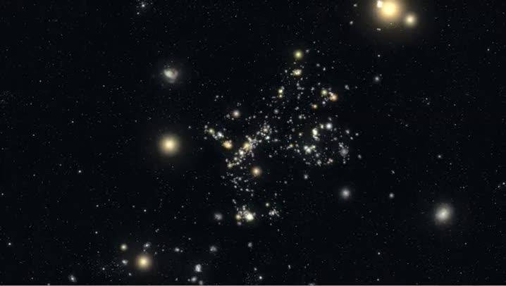 Desvelan un conjunto de galaxias a casi 7.000 millones de años luz de la Tierra