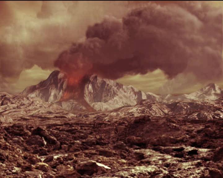 El vídeo muestra cómo sería un volcán en Venus.