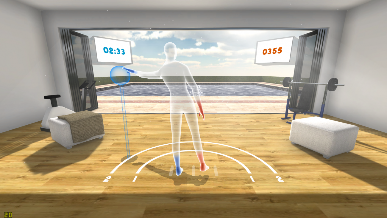 Uno de los juegos de rehabilitación neurológica basados en Kinect. 
