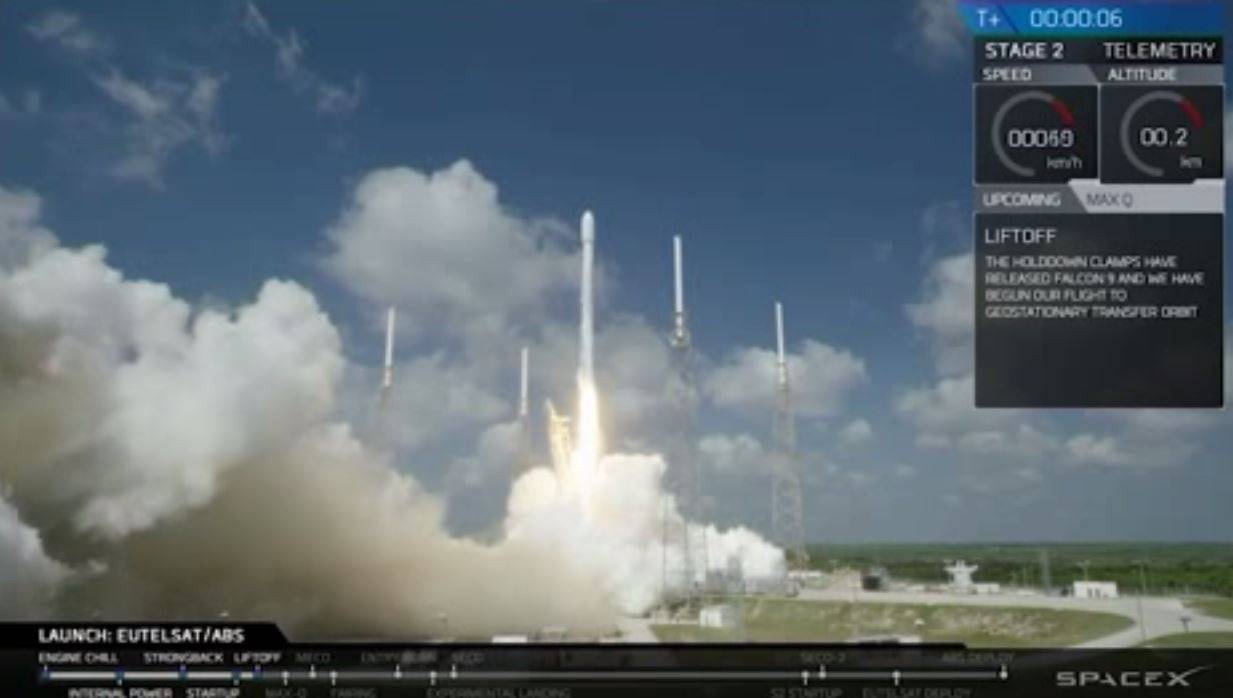 SpaceX pone en órbita dos nuevos satélites de comunicación