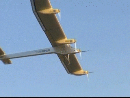 Un avión volará 24 horas sólo con energía solar