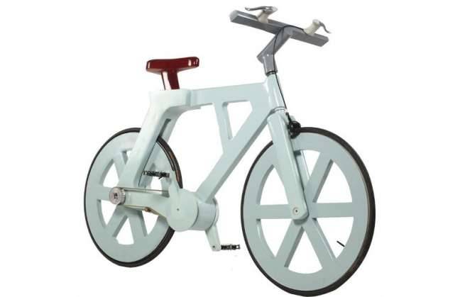 Una bicicleta de cartón, lo último en transporte ecológico
