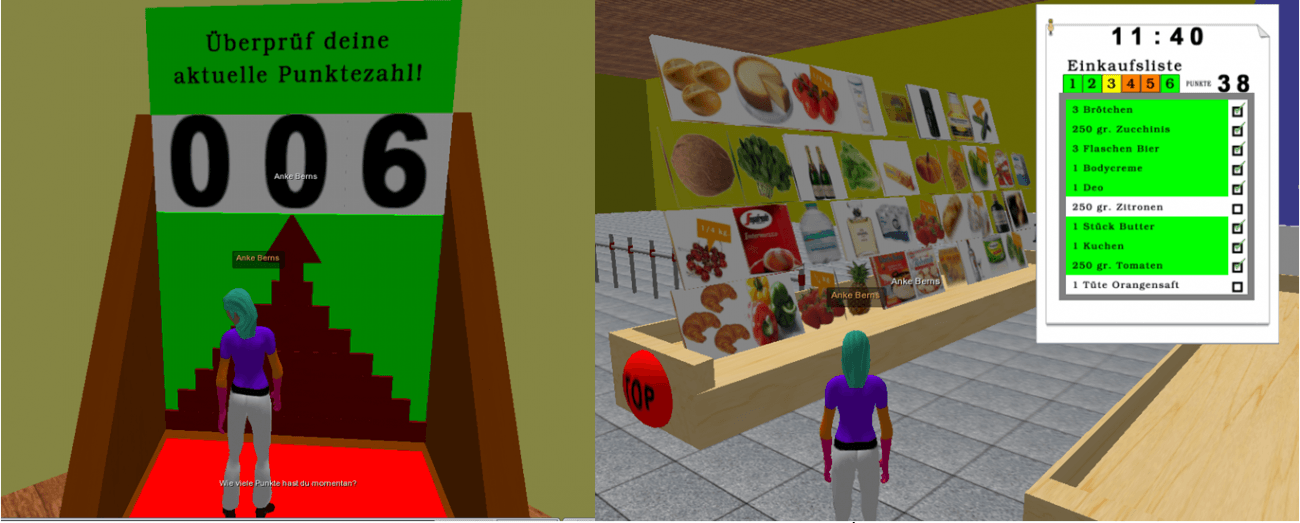 Los investigadores desarrollaron un juego en 3D al que denominaron The supermarket-game / Fundación Descubre