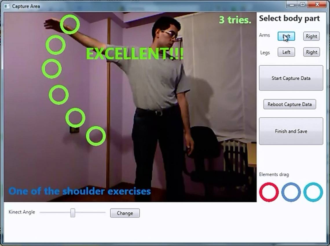Una cámara web registra los movimientos para evaluar la correcta ejecución de los ejercicios