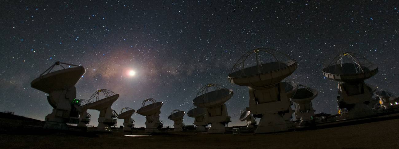 El radiotelescopio ALMA en el desierto de Atacama