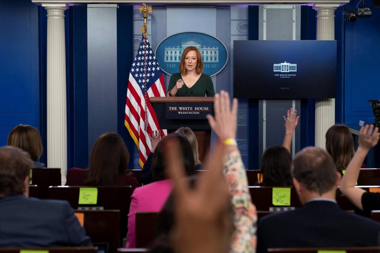 Rueda de prensa en la Casa Blanca con Jen Psaki