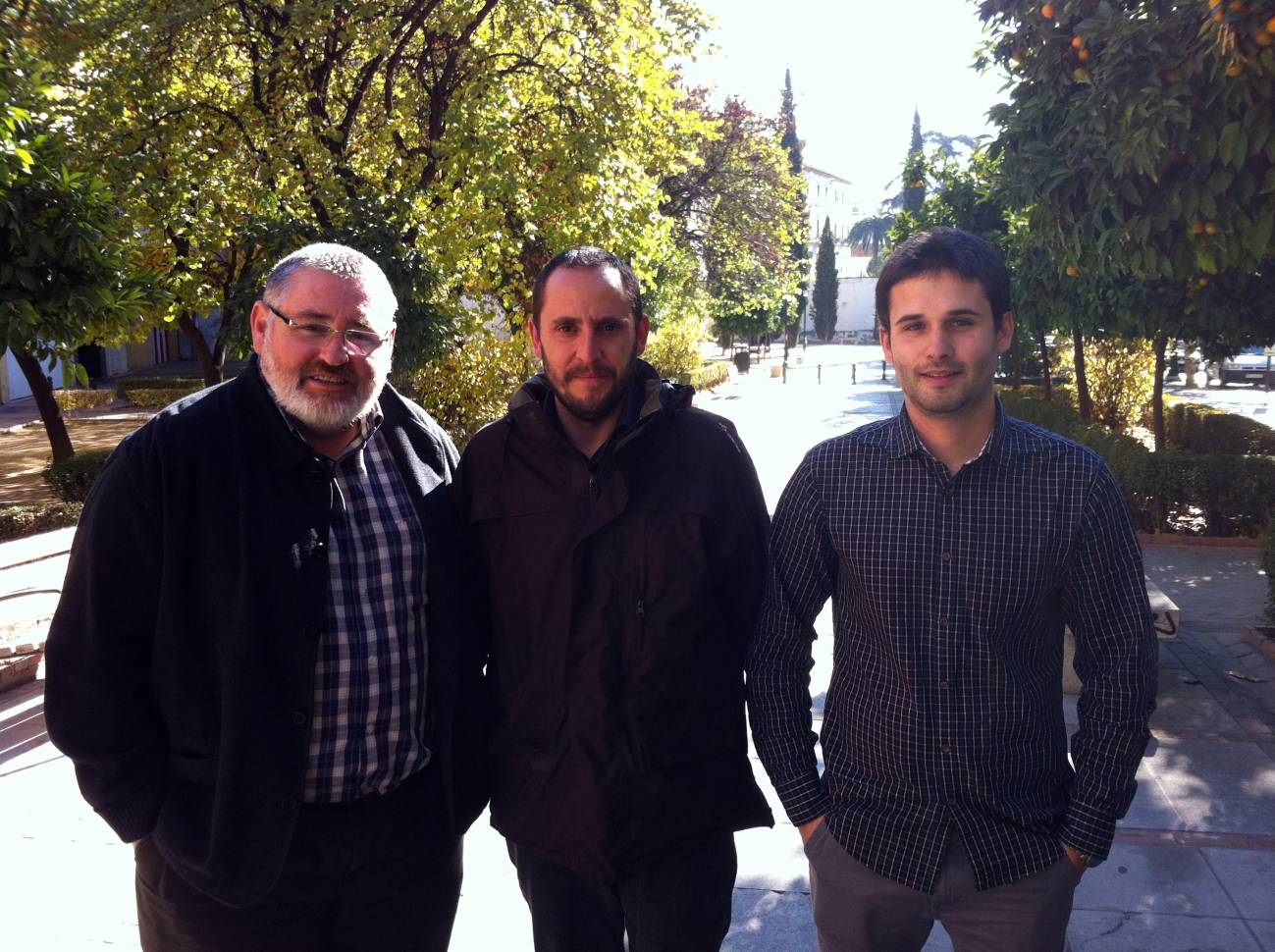 Los tres autores del artículo recogido por la revista Science. De izquierda a derecha, Emilio Delgado López-Cózar, Nicolás Robinson García y Daniel Torres‐Salinas (UGRdivulga). 