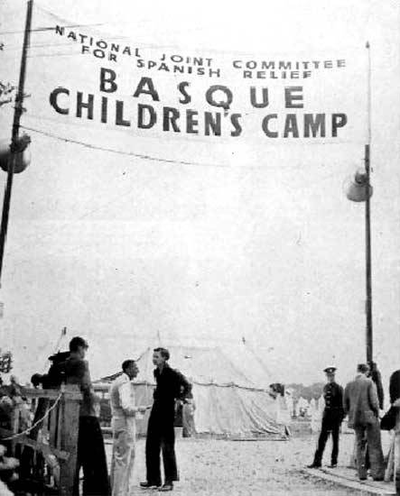Campamento de niños vascos en Gran Bretaña. Foto: Instituto Cervantes.