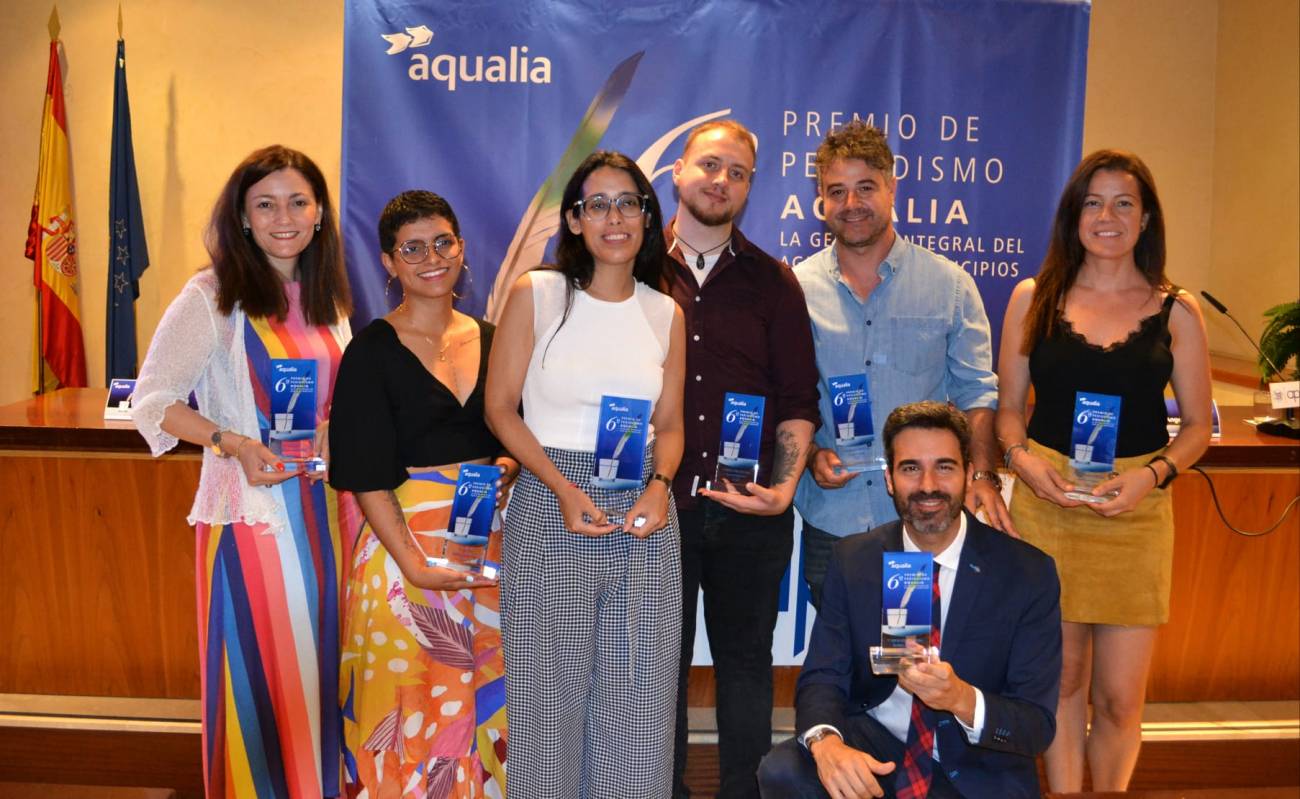 Galardonados en el 6º Premio de Periodismo Aqualia
