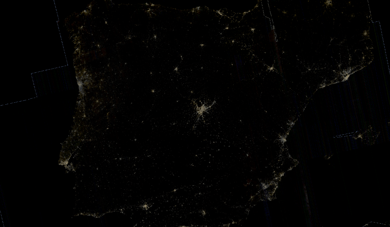 mapa de contaminación lumínica