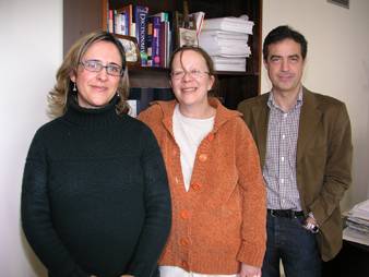 equipo de investigación (de izquierda a derecha): Sonia Casal, Pat Moore y Francisco Lorenzo 